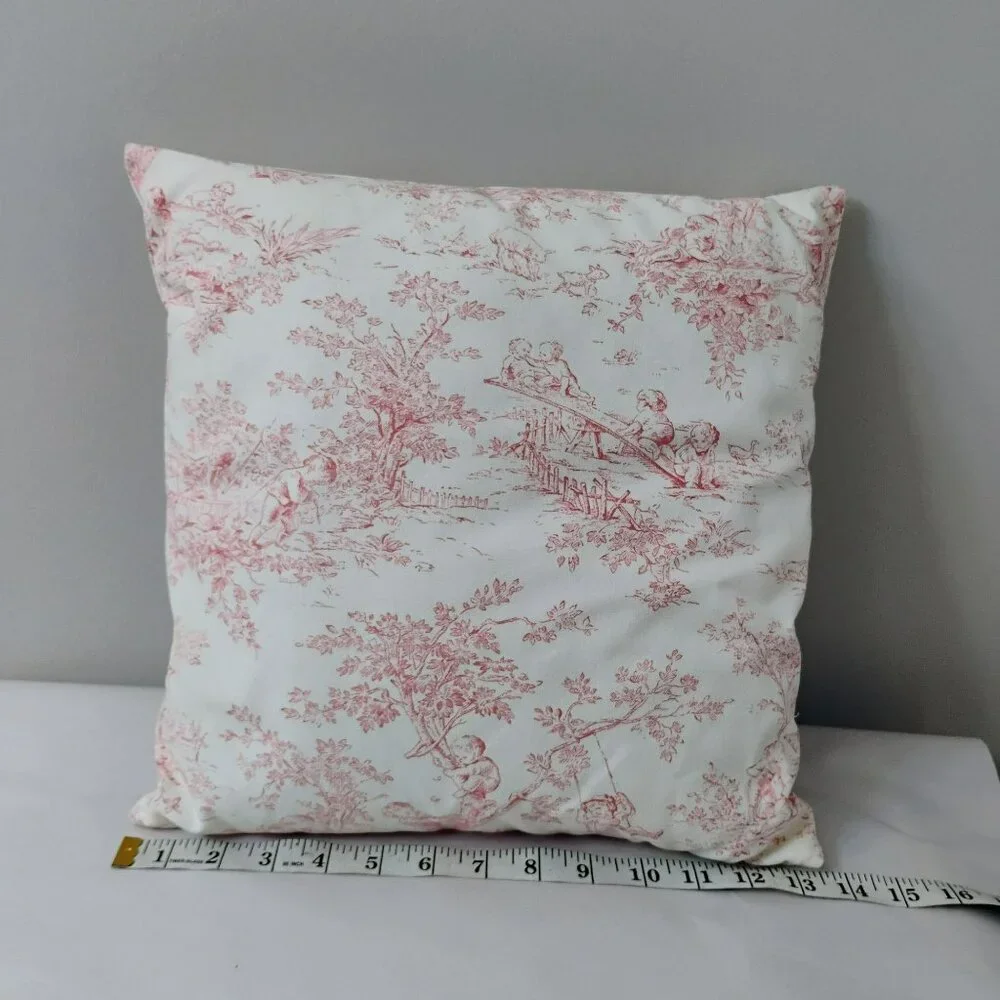 Vintage Toile De Jouy Decorative Pillow, 13